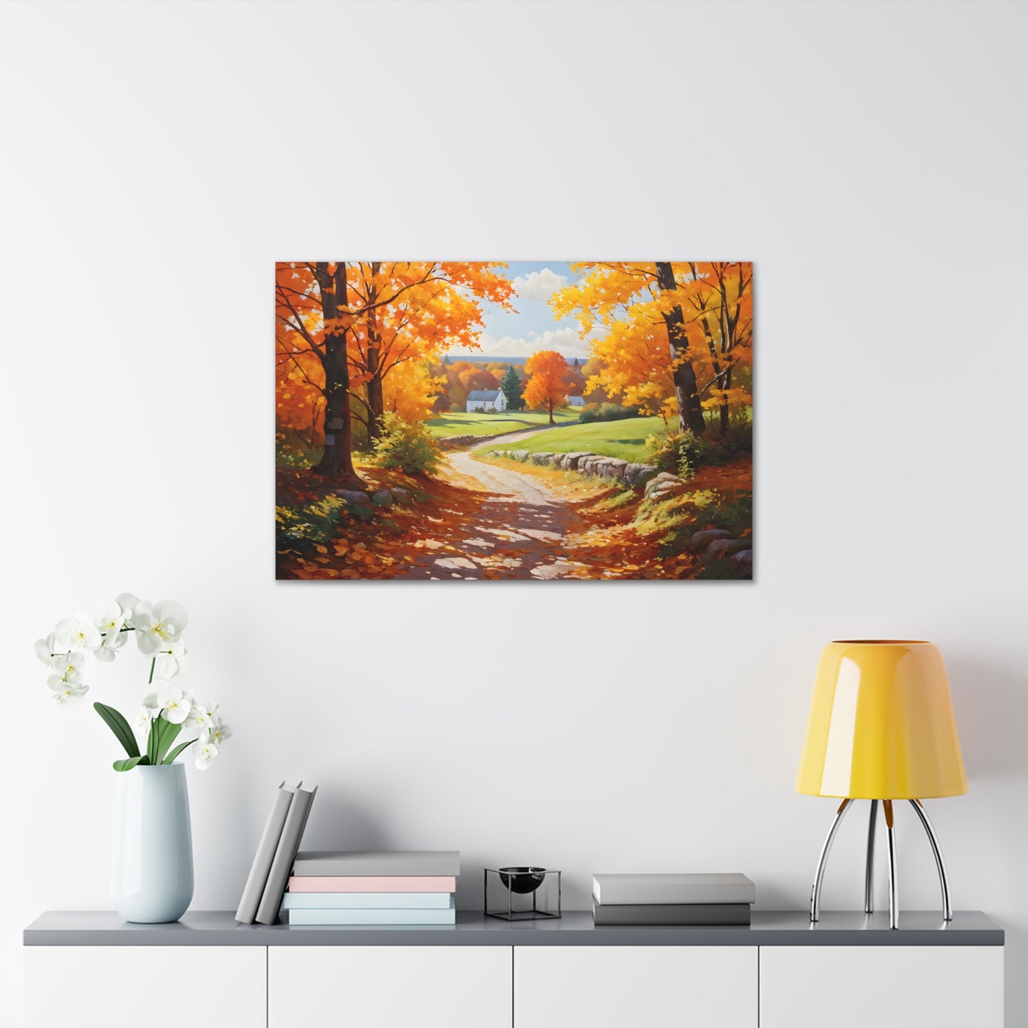 Autumn Serenity: Classic Oil Painting Wall Décor