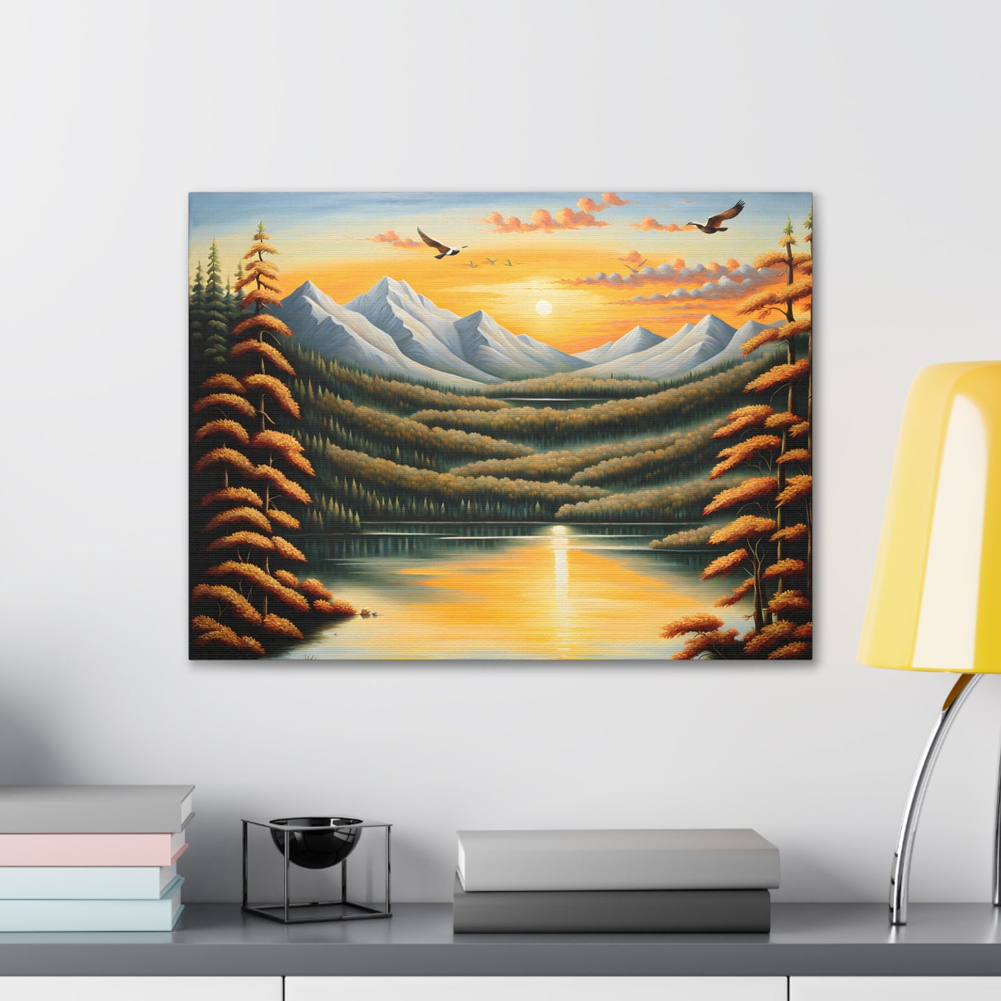 Sunburst Valley: Classic Oil Painting Wall Décor