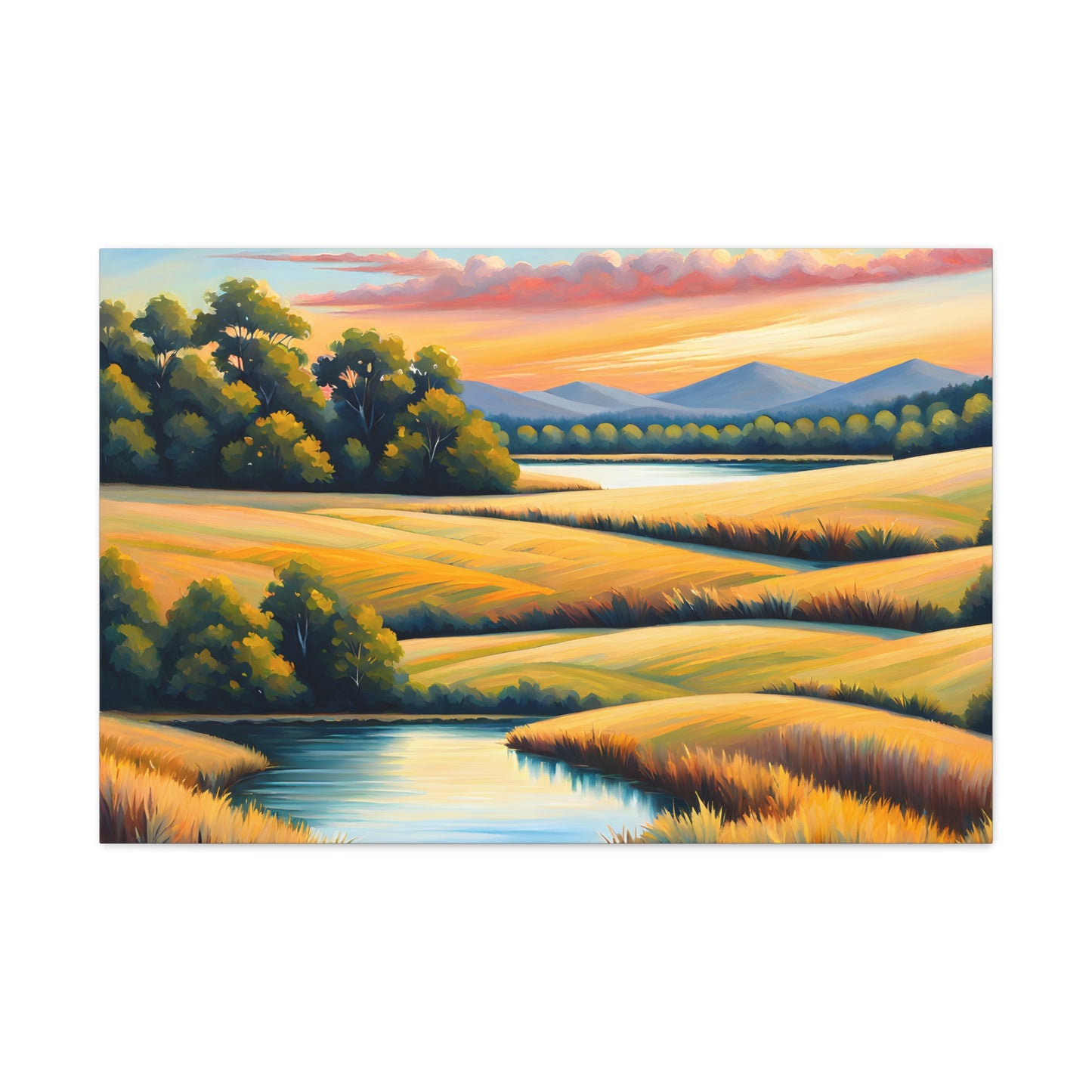 Whispering Meadows: Classic Oil Painting Wall Décor