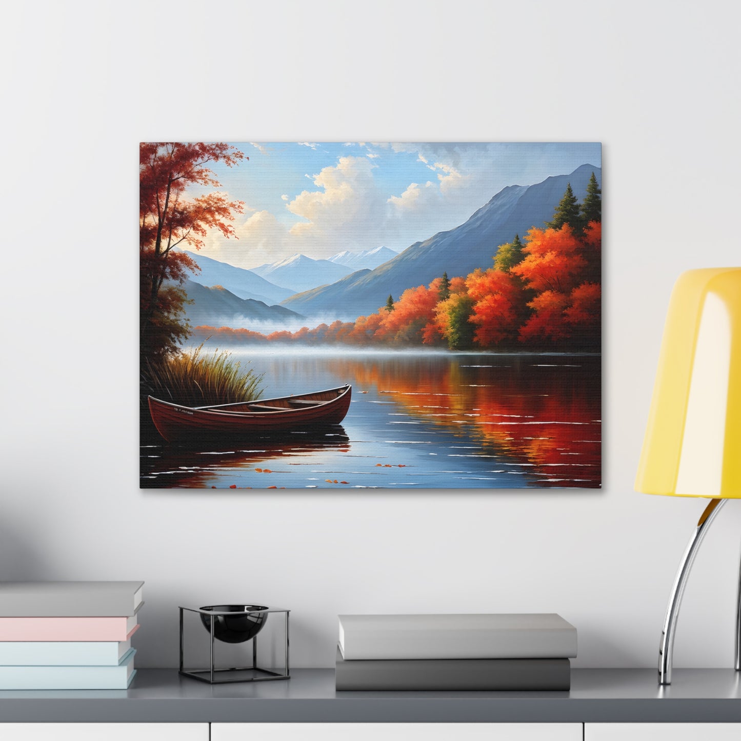 Harbor Reflections: Classic Oil Painting Wall Décor