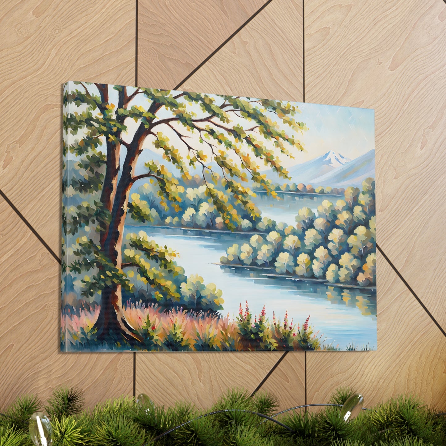 Verdant Enclave: Classic Oil Painting Wall Décor