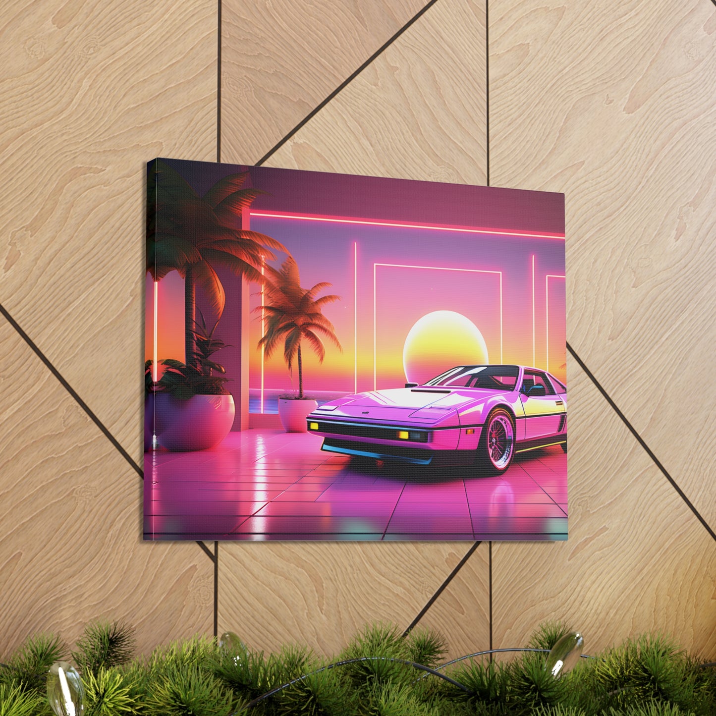 Cruisin Chromatic: Outrun Wall Décor