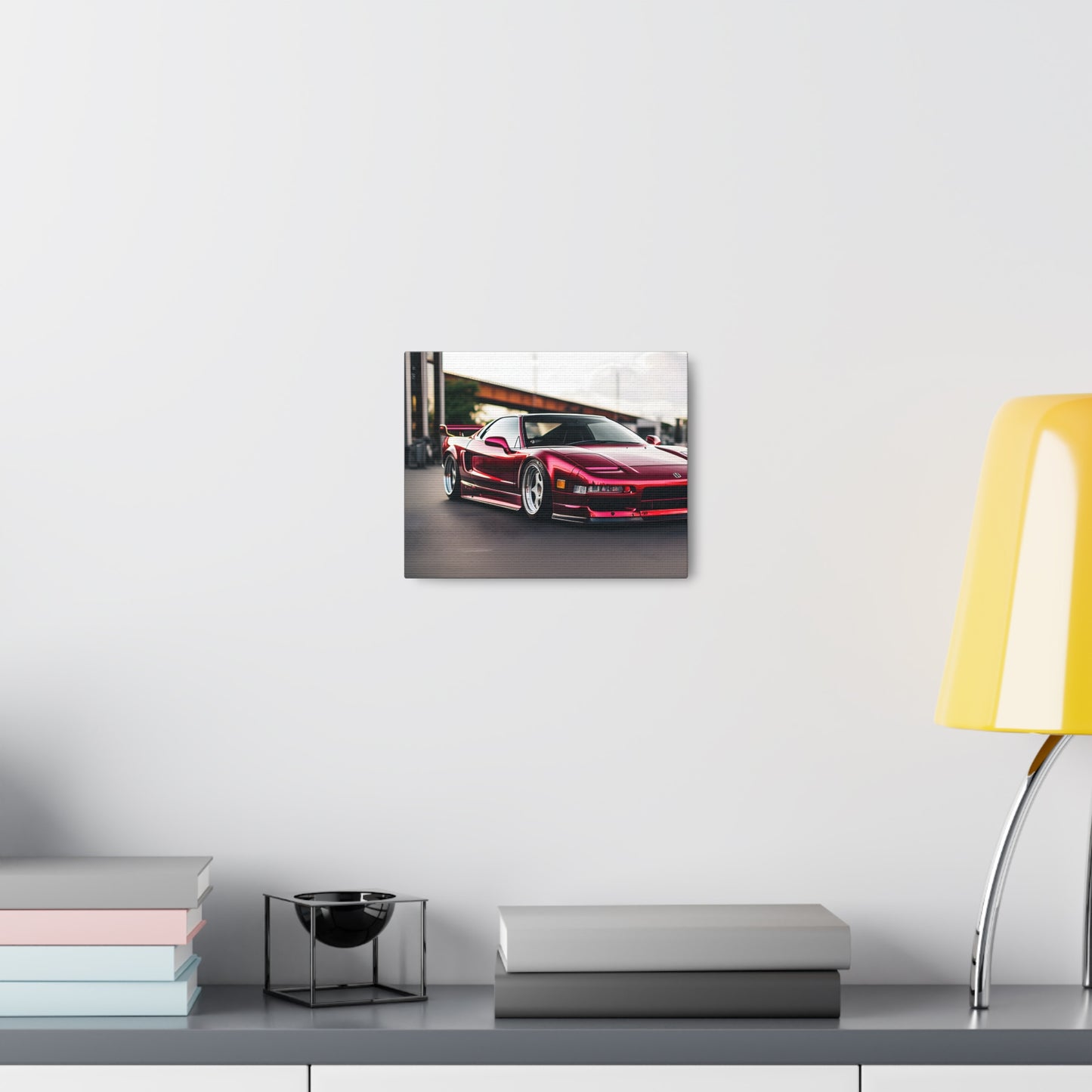 Sleek Scarlet: Famous Auto Wall Décor