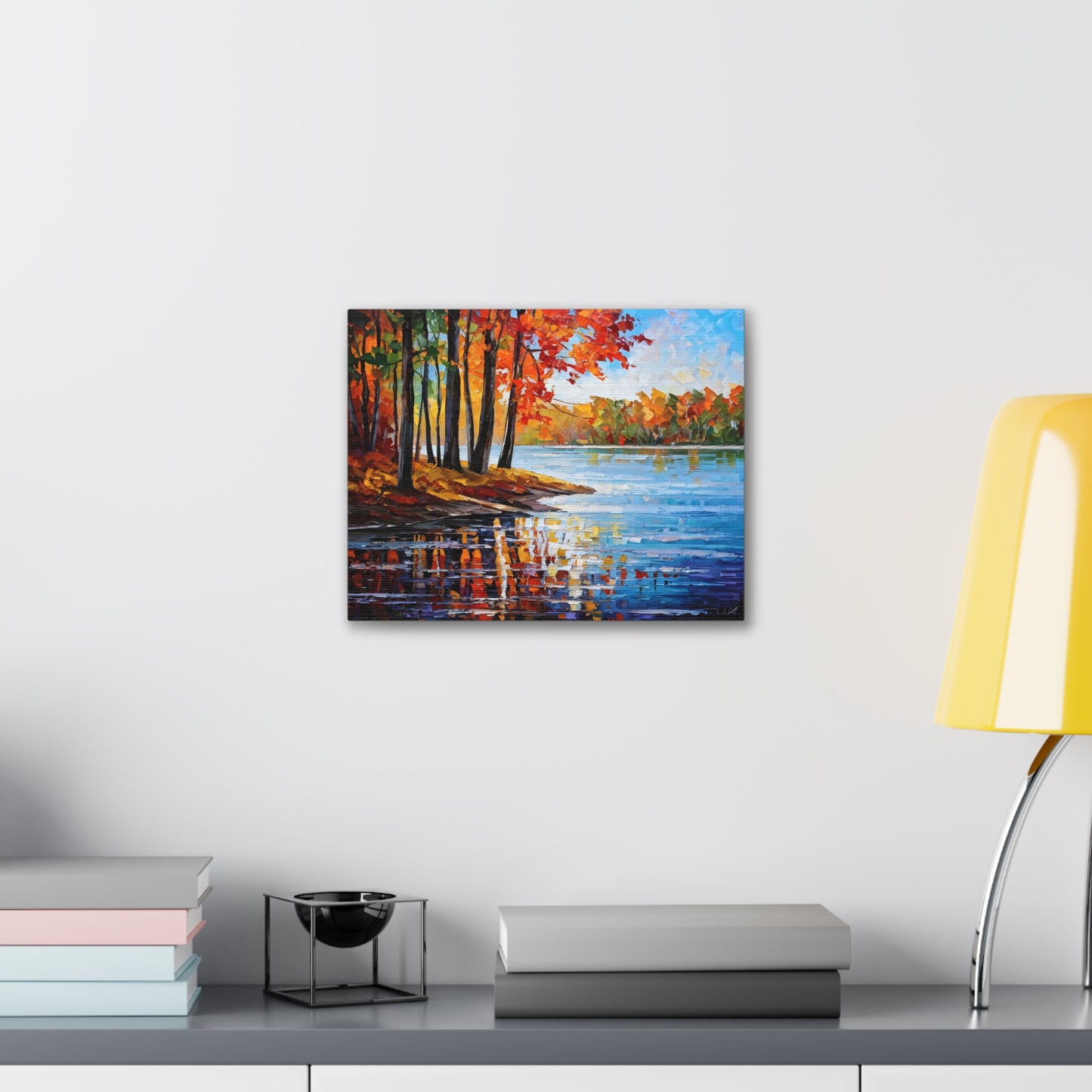 Serene Lake: Classic Oil Painting Wall Décor