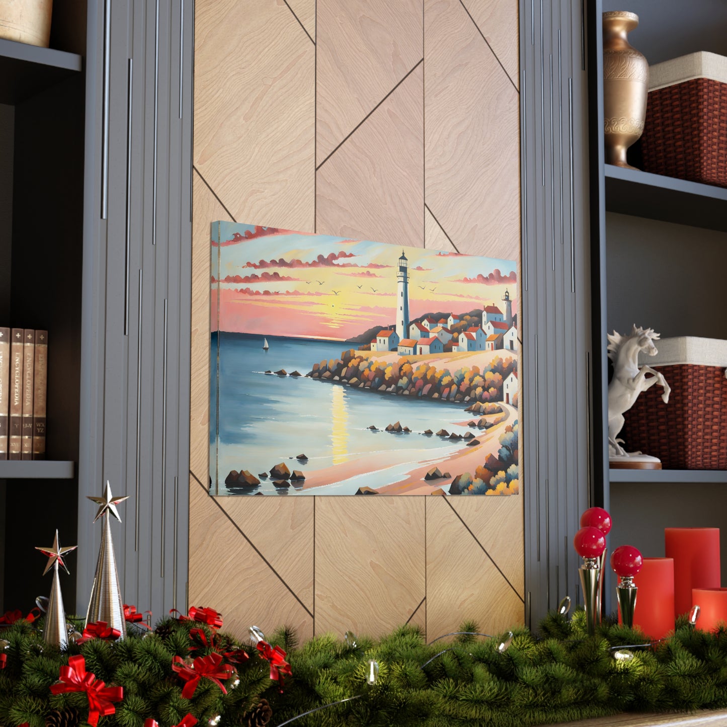 Emerald Shores: Classic Oil Painting Wall Décor