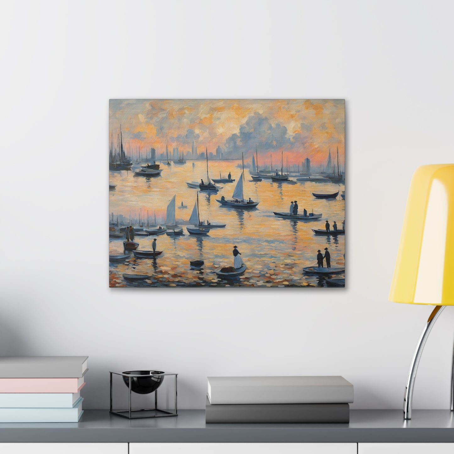 Sunset Shores: Classic Oil Painting Wall Décor