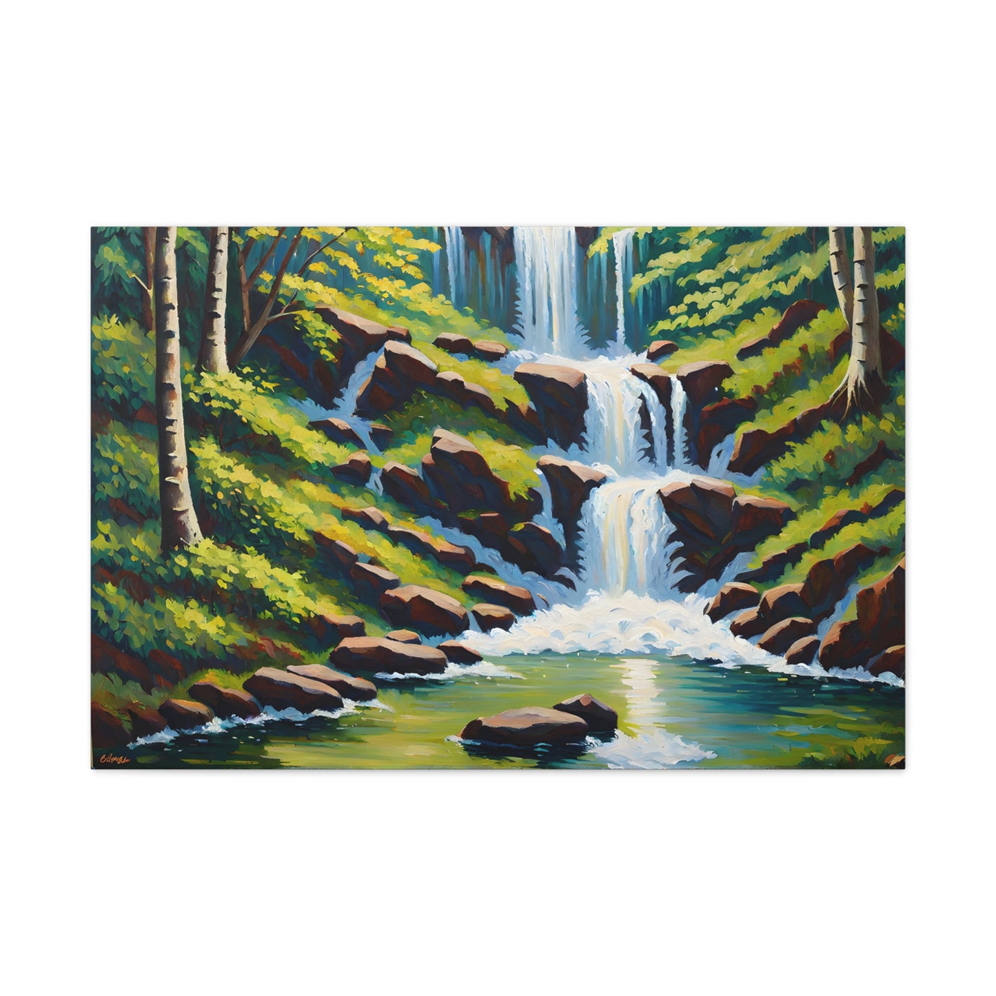 Woodland Refuge: Classic Oil Painting Wall Décor