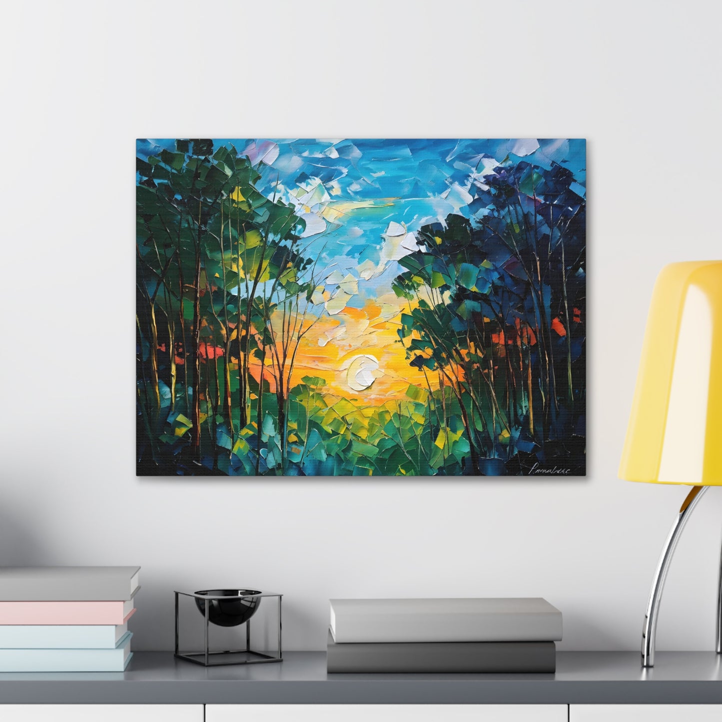 Swirling Landscapes: Classic Oil Painting Wall Décor