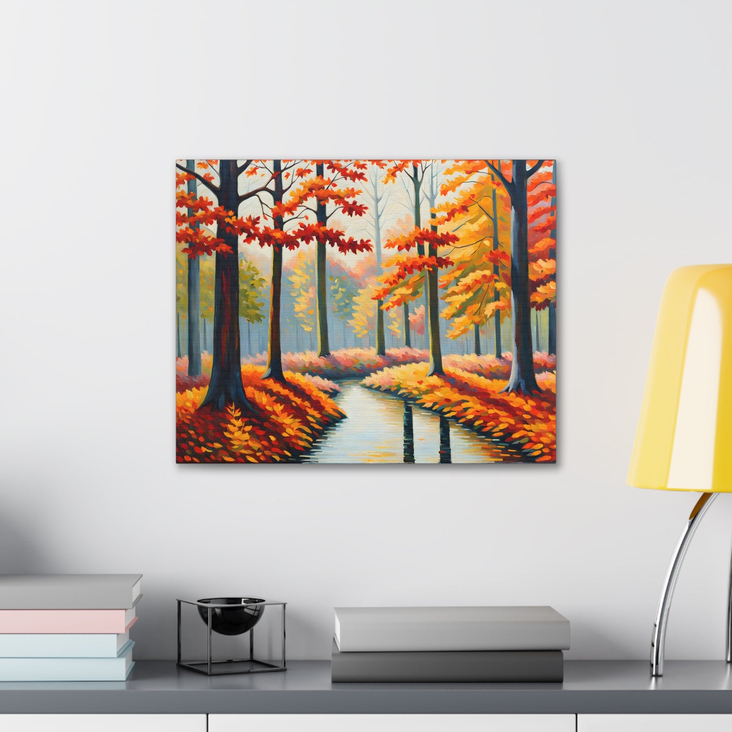 Ethereal Leaves: Classic Oil Painting Wall Décor