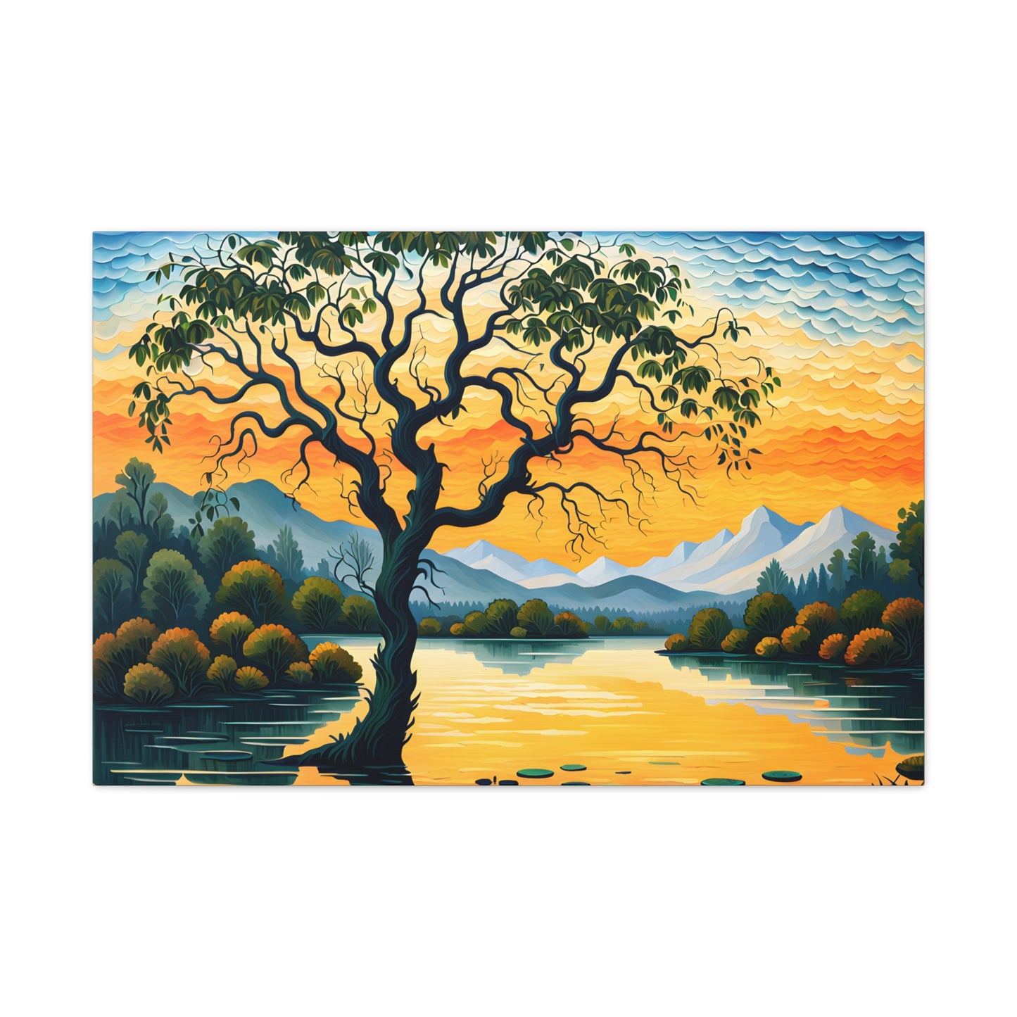 Golden Orchard: Classic Oil Painting Wall Décor