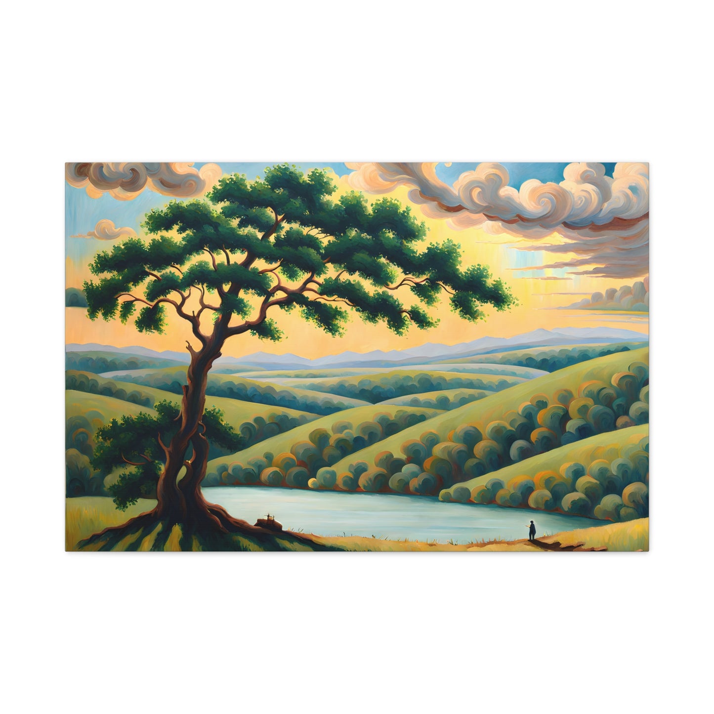 Pine Valley: Classic Oil Painting Wall Décor