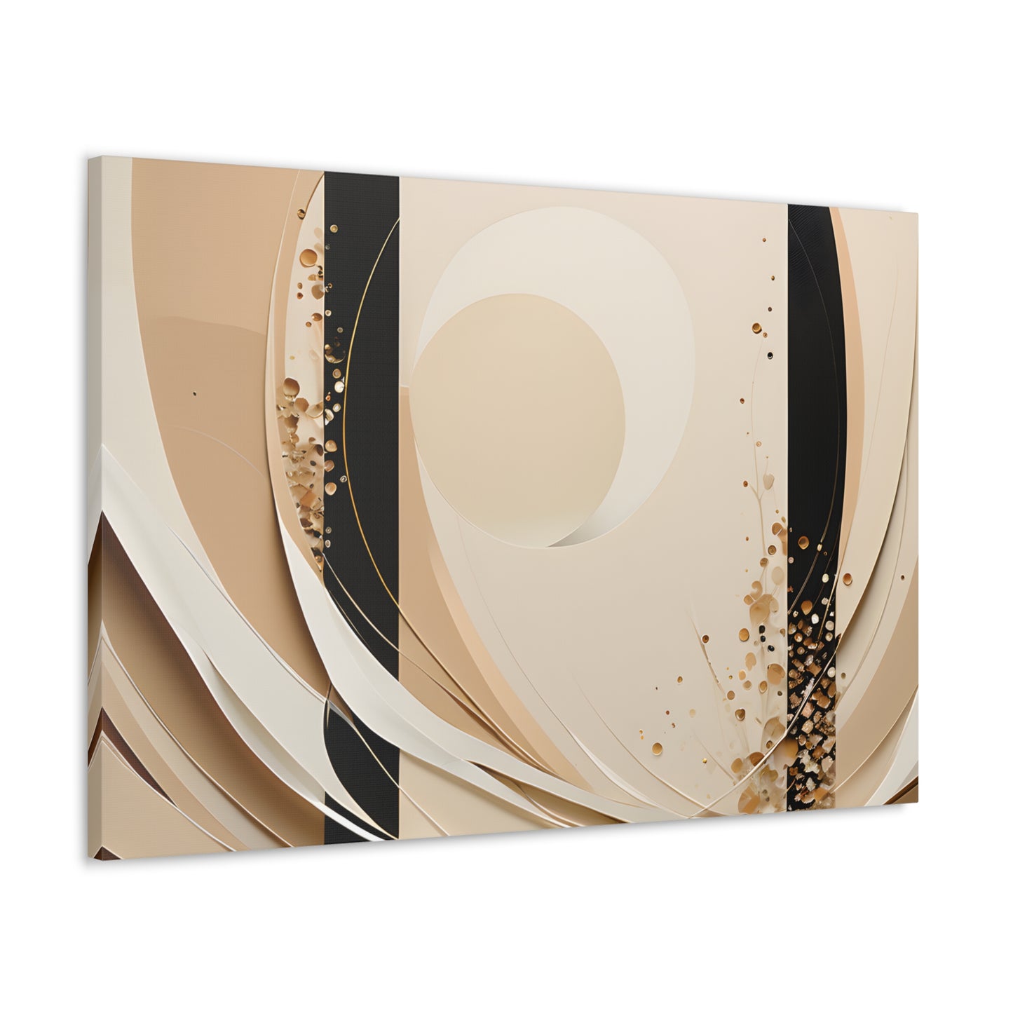 Subtle Crescent: Abstract Beige Wall Décor