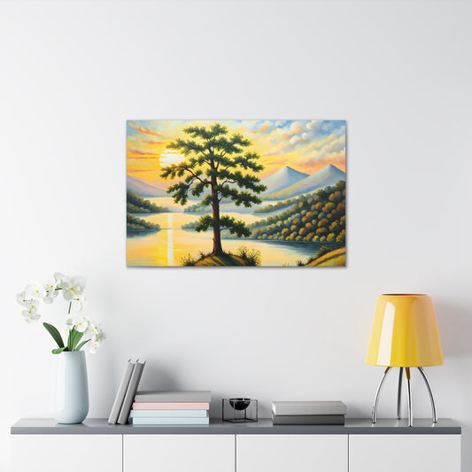 Green Haven: Classic Oil Painting Wall Décor