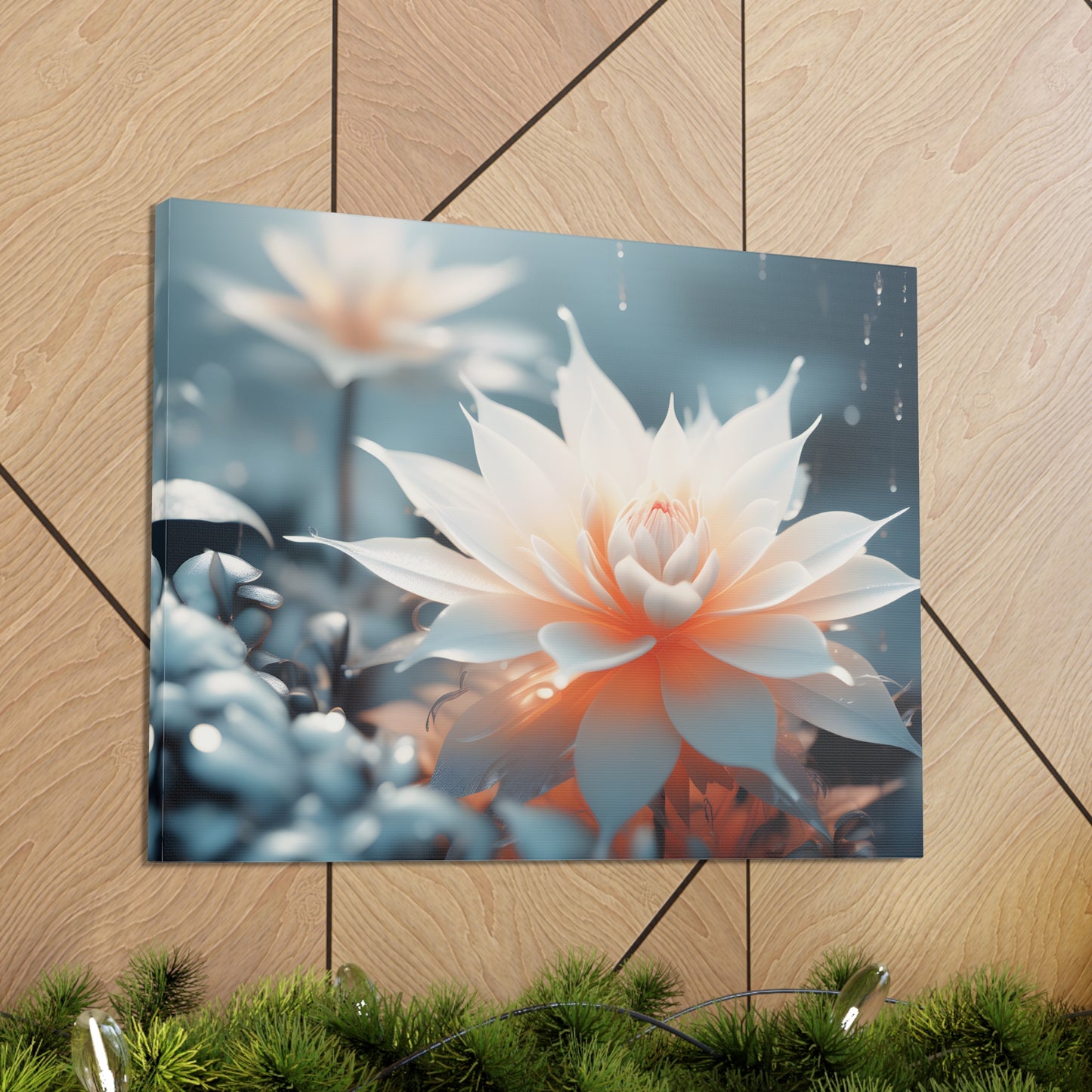 Arctic Glow: Floral Wall Décor