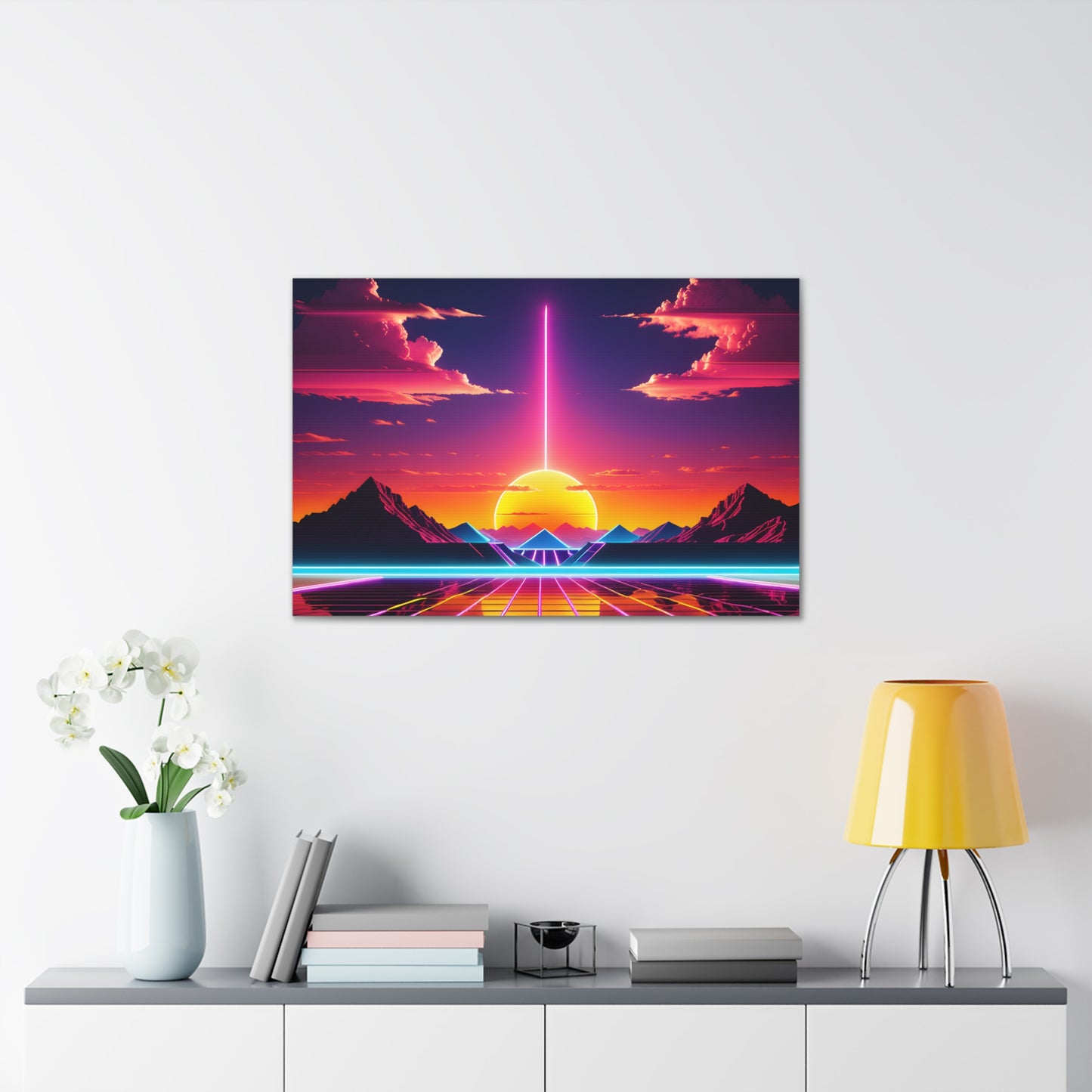 Neon Horizon: Outrun Wall Décor