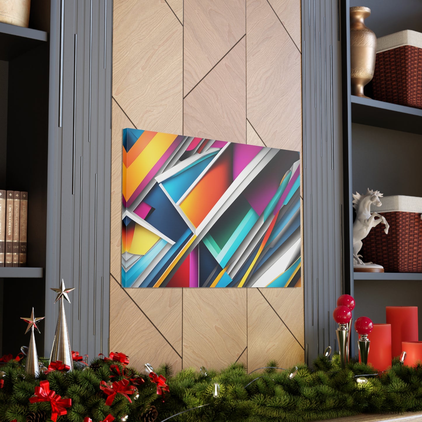 Prismatic Currents: Abstract Wall Décor