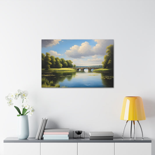 Gentle Horizon: Classic Oil Painting Wall Décor