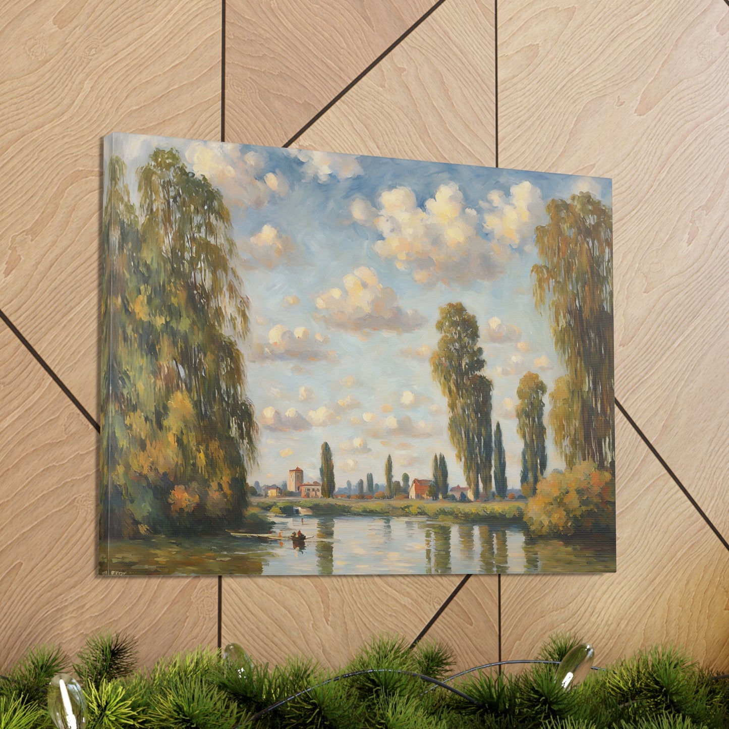 Riverbank Reverie: Classic Oil Painting Wall Décor