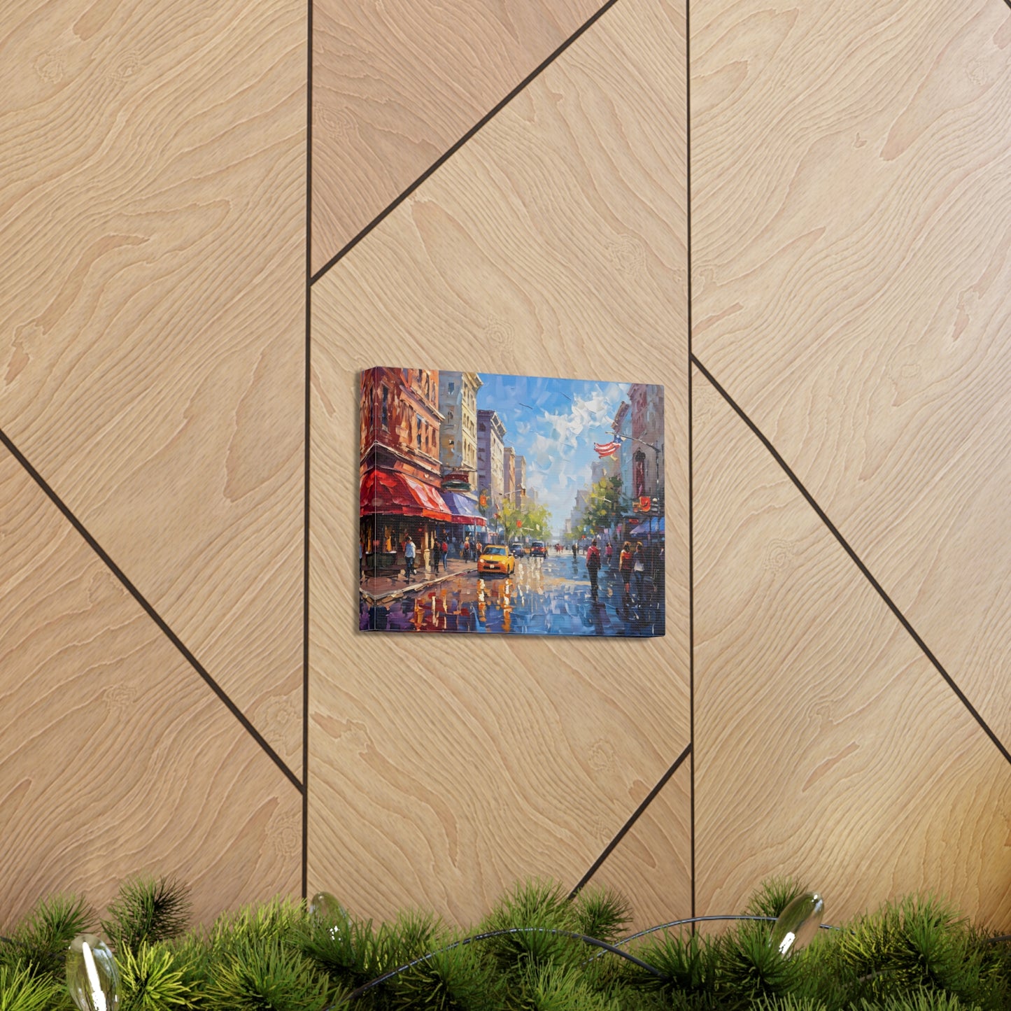 Metropolis Flow: Classic Oil Painting Wall Décor