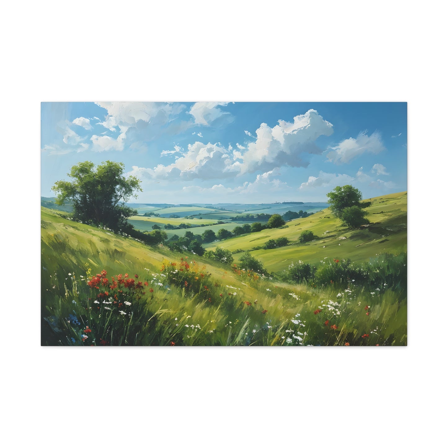 Whispering Field: Classic Oil Painting Wall Décor