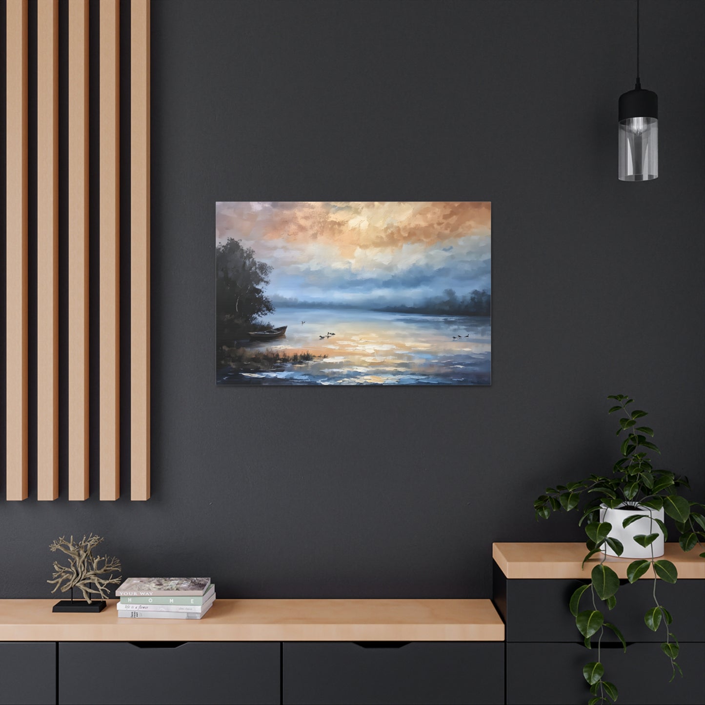 Whispering Horizon: Classic Oil Painting Wall Décor