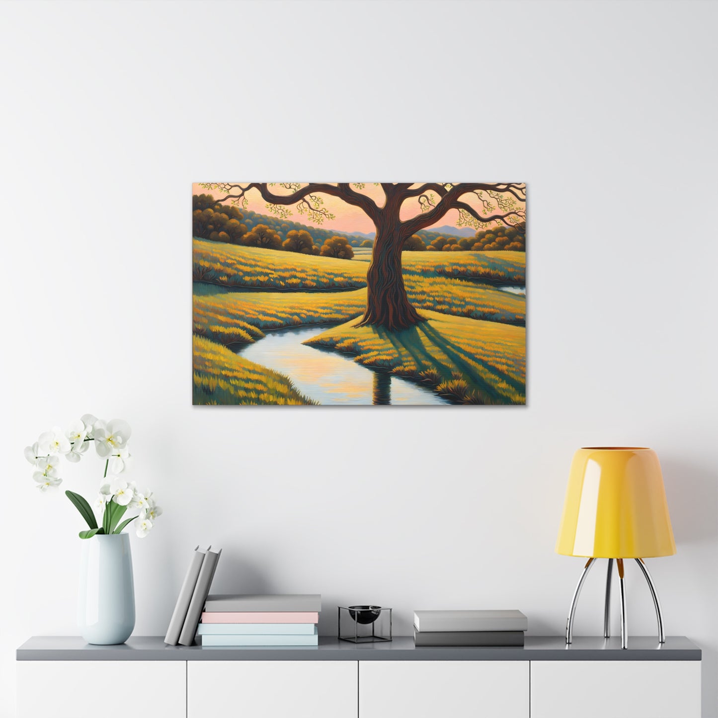 Whispering Field: Classic Oil Painting Wall Décor