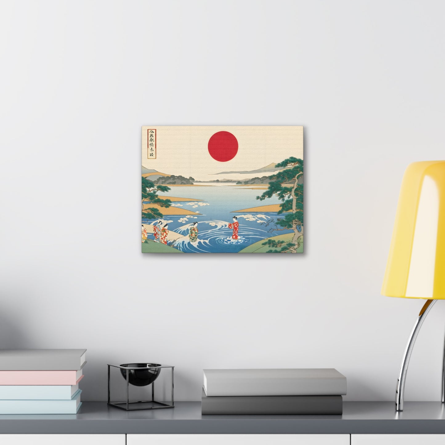 Geisha's Pond: Ukiyo-e Wall Décor