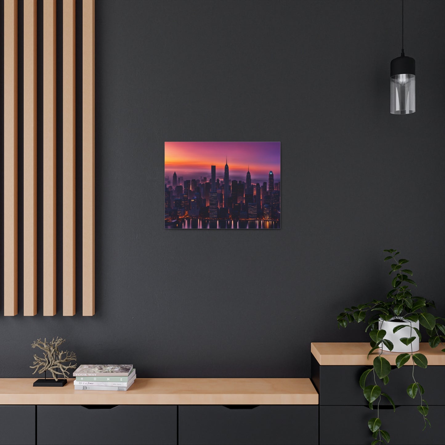 Urban Glow: Cityscape Wall Décor