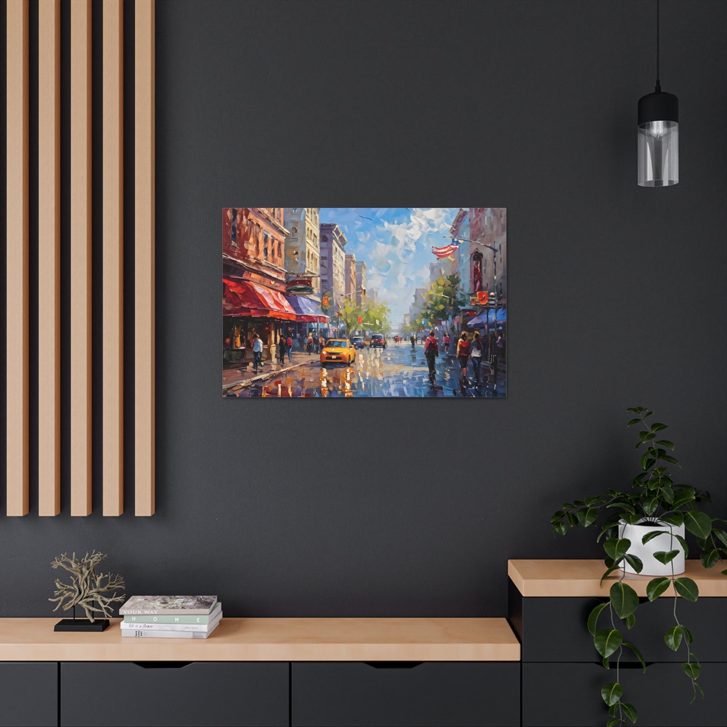 Metropolis Flow: Classic Oil Painting Wall Décor