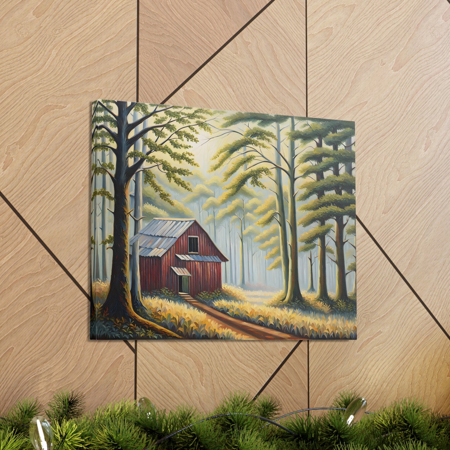 Woodland Refuge: Classic Oil Painting Wall Décor