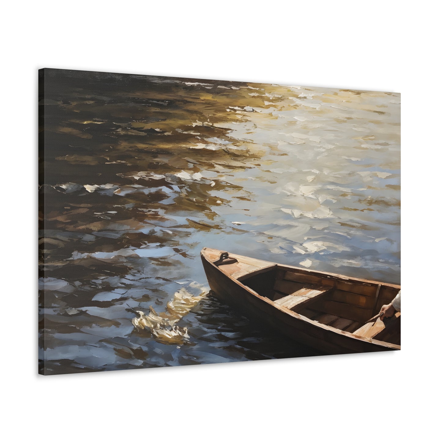 Coastal Mirage: Classic Oil Painting Wall Décor