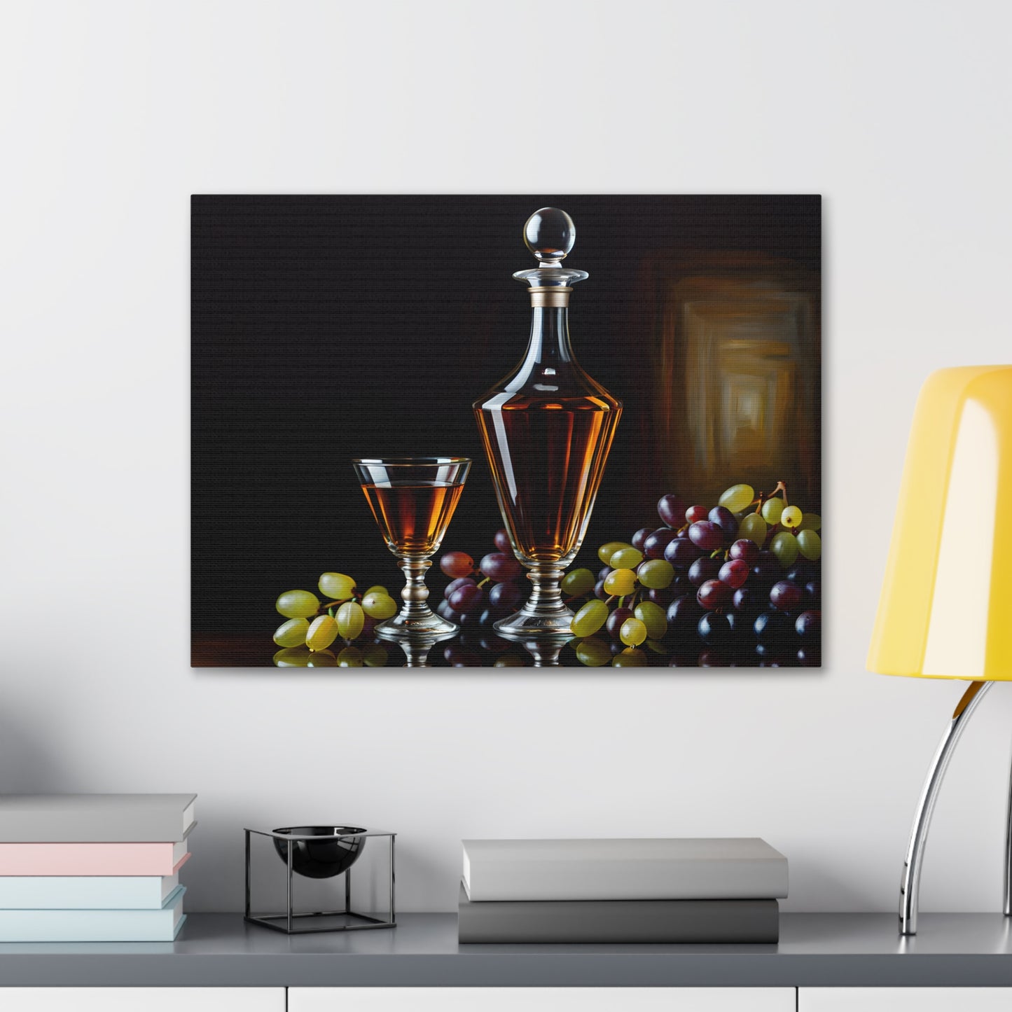 Crystal Decanter: Classic Oil Painting Wall Décor