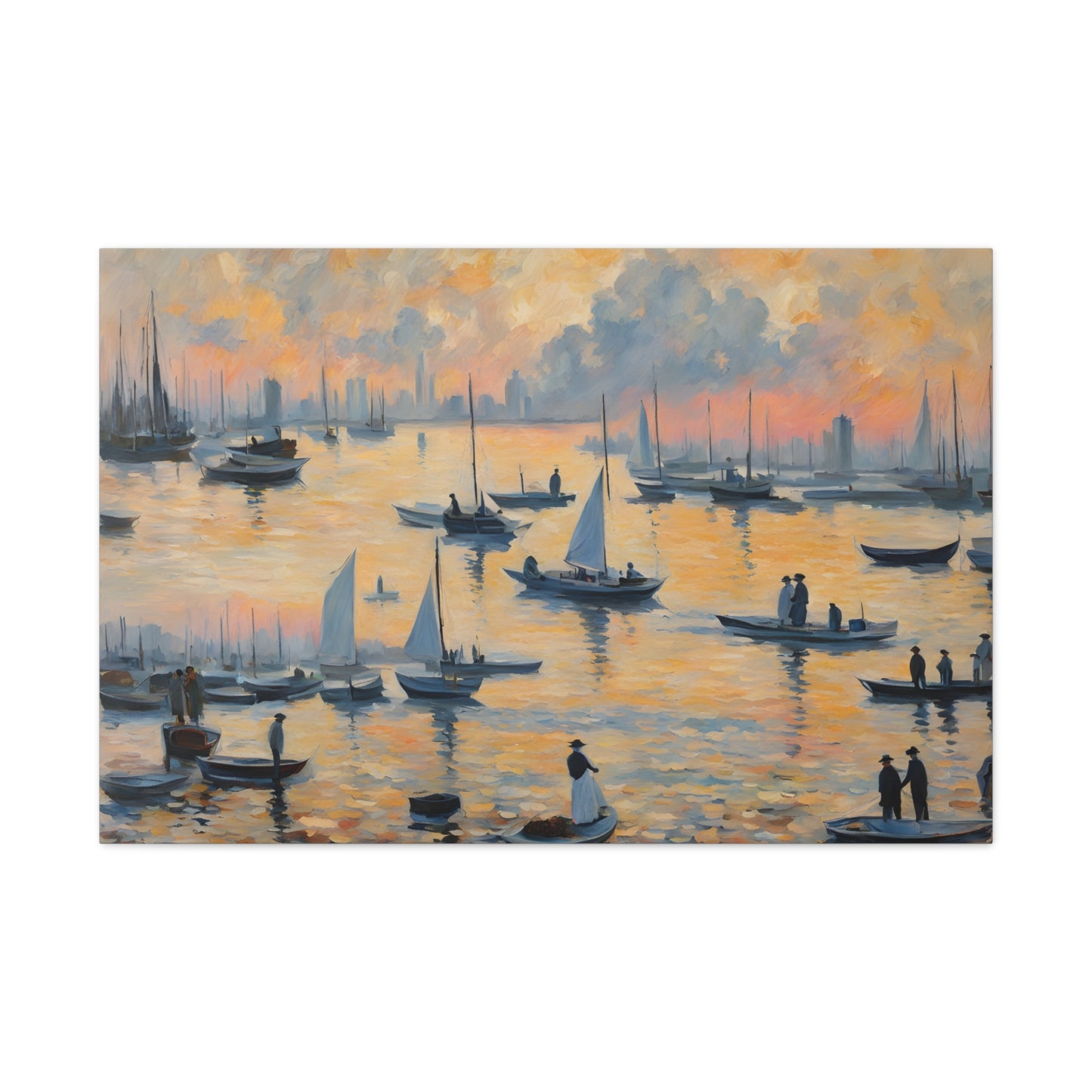 Sunset Shores: Classic Oil Painting Wall Décor