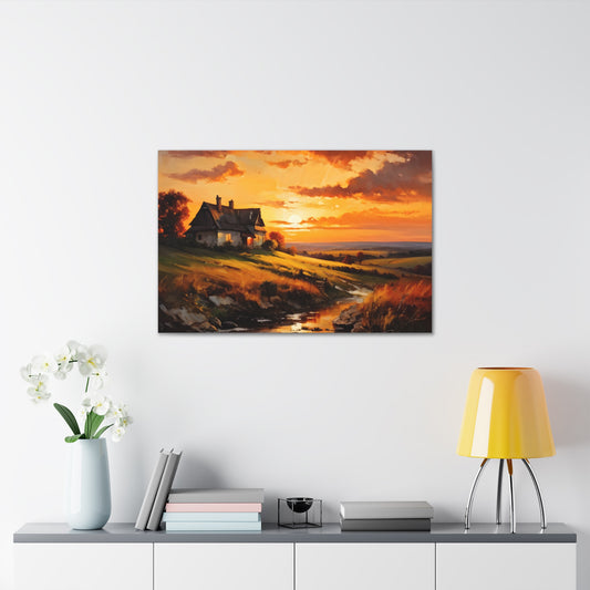 Quiet Path: Classic Oil Painting Wall Décor