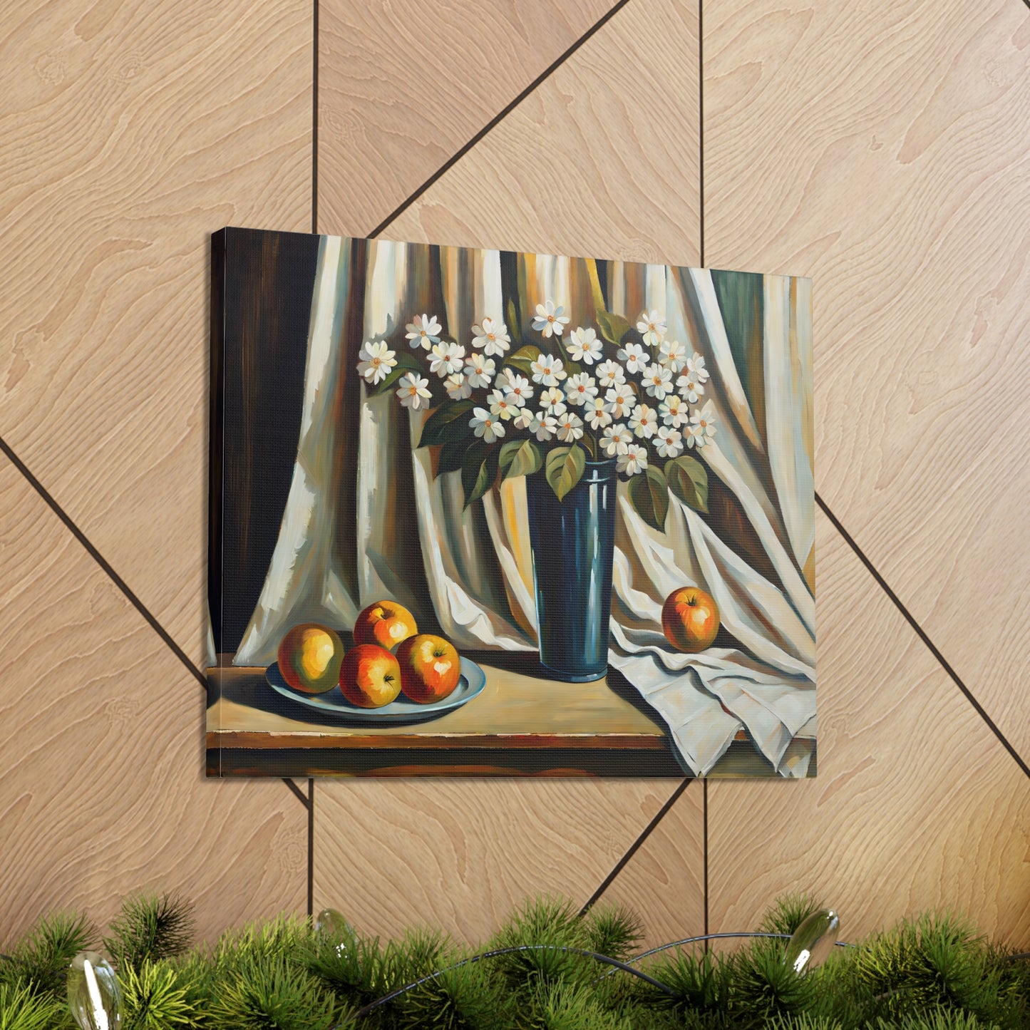 Floral Ambiance: Classic Oil Painting Wall Décor