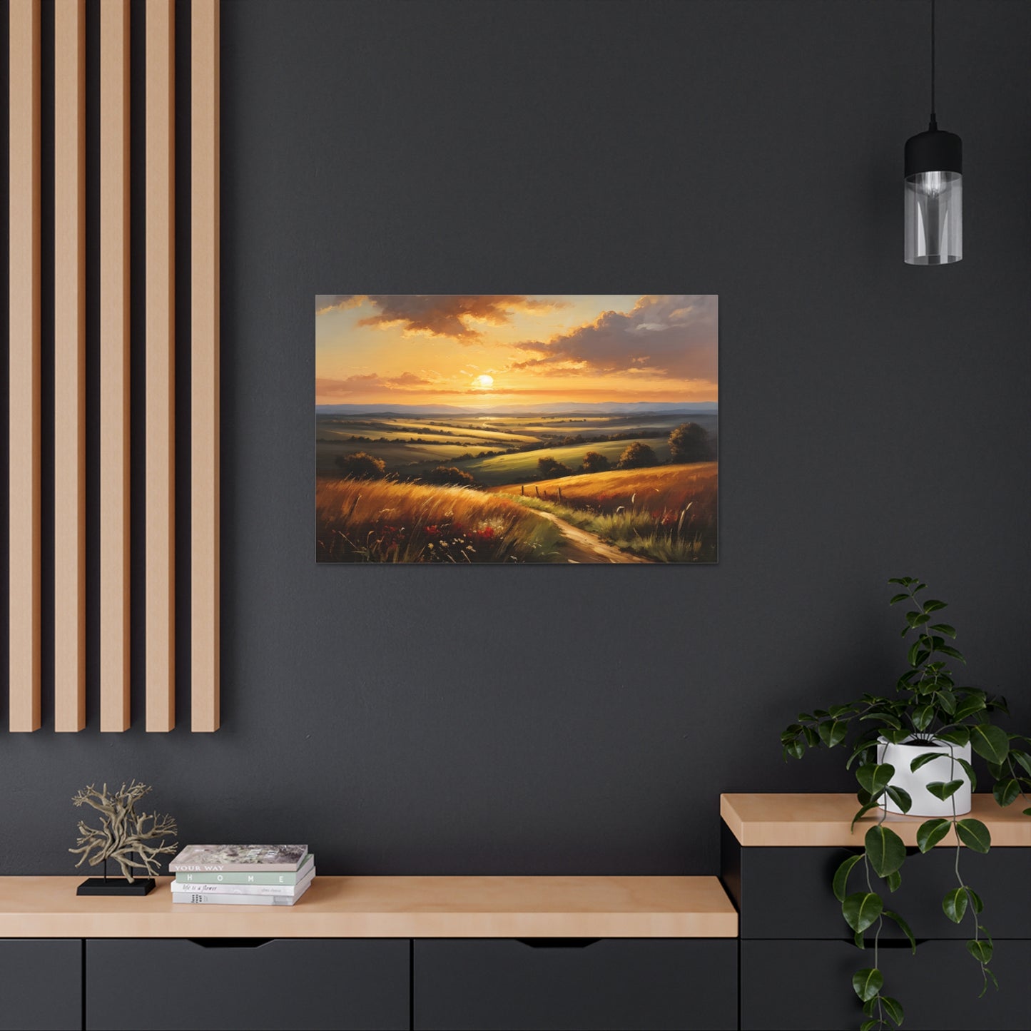 Golden Meadows: Classic Oil Painting Wall Décor