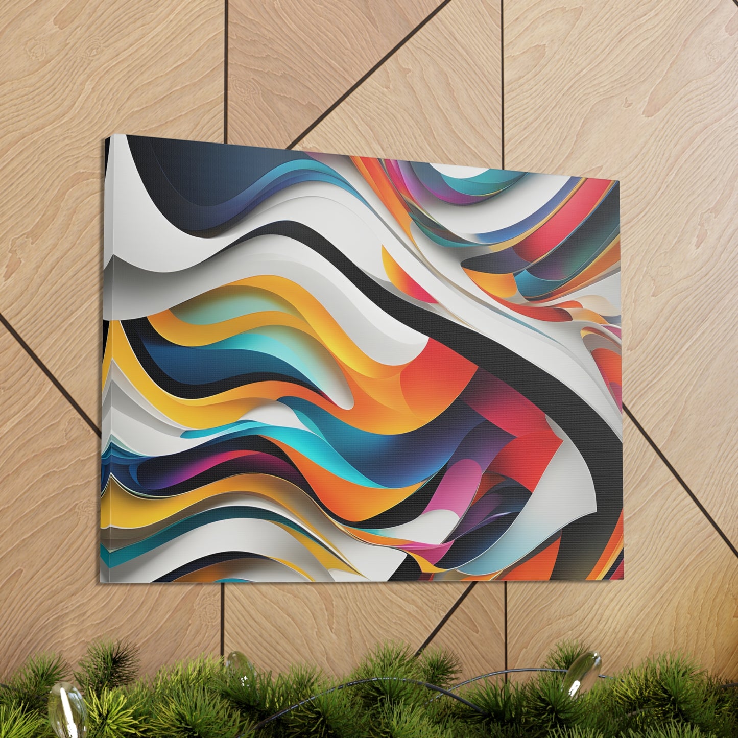 Serene Waves: Abstract Wall Décor