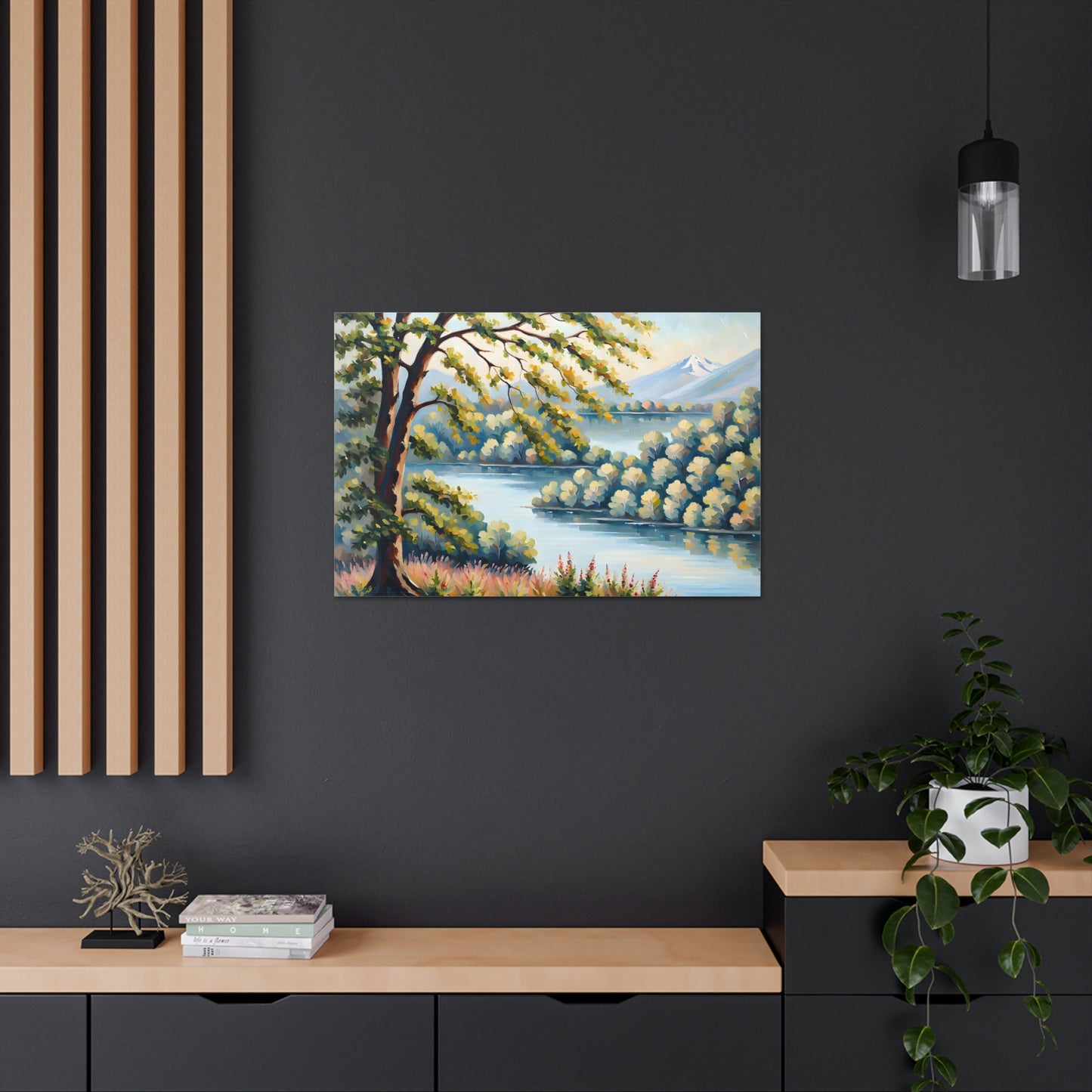 Verdant Enclave: Classic Oil Painting Wall Décor