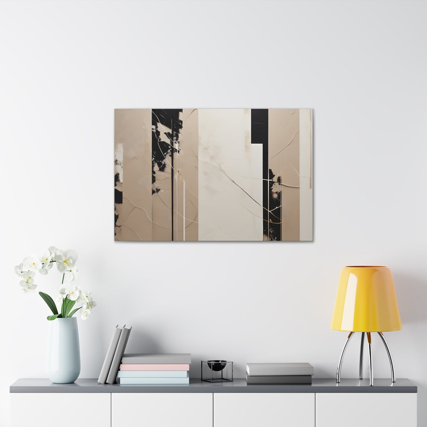 Minimalist Mirage: Abstract Beige Wall Décor