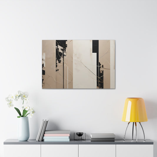 Minimalist Mirage: Abstract Beige Wall Décor