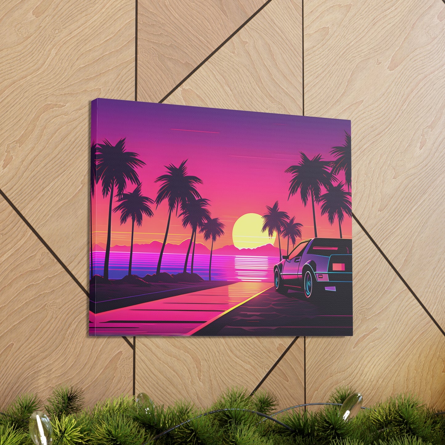 Sunset Synth: Outrun Wall Décor