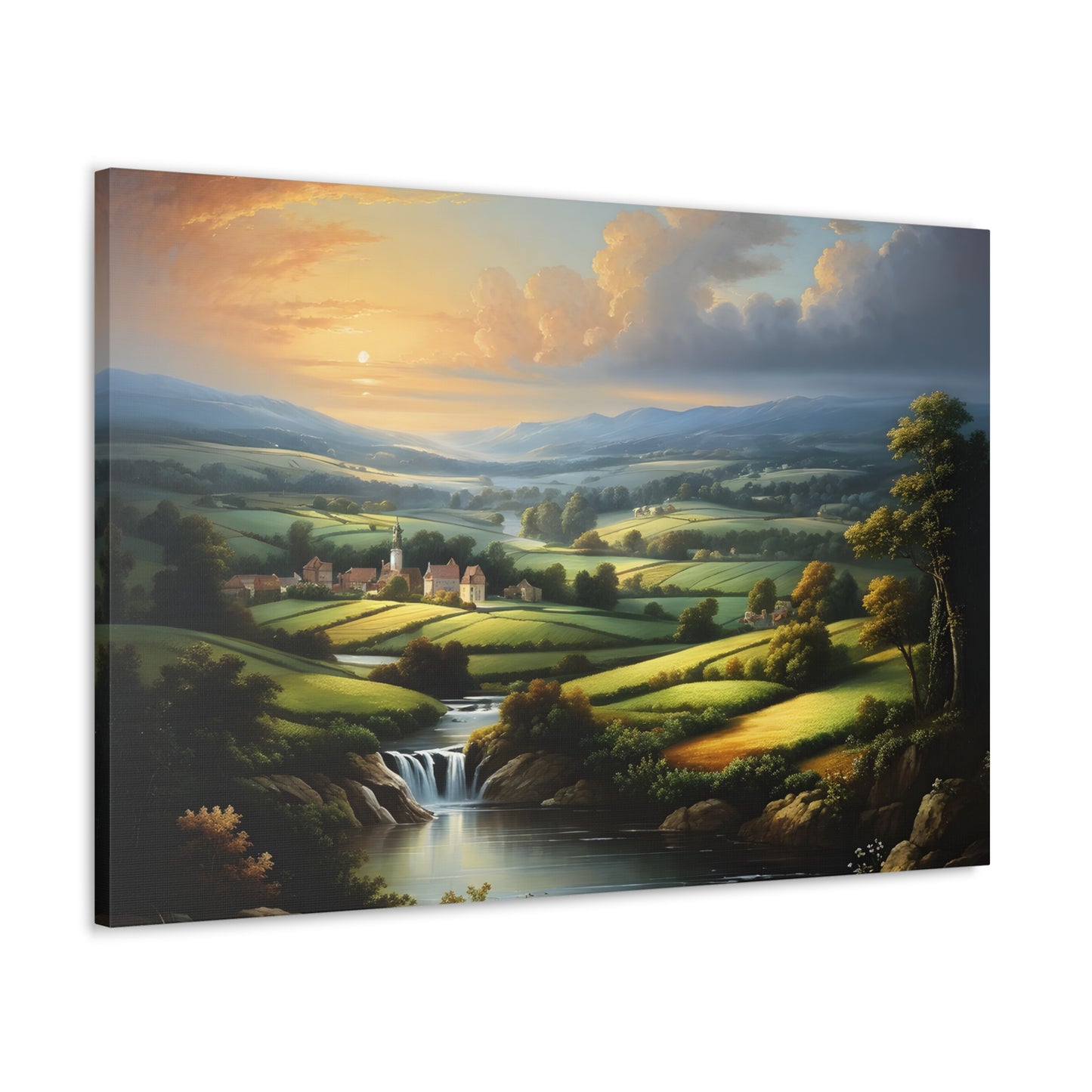 Echoing Hills: Classic Oil Painting Wall Décor