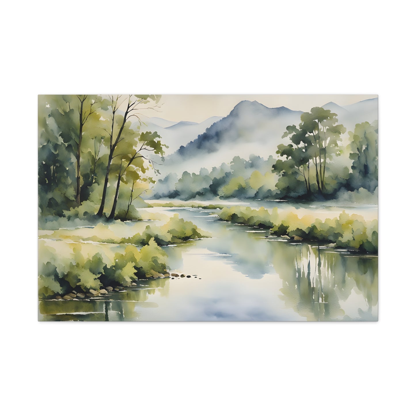 Misty Mountain: Watercolor Wall Décor