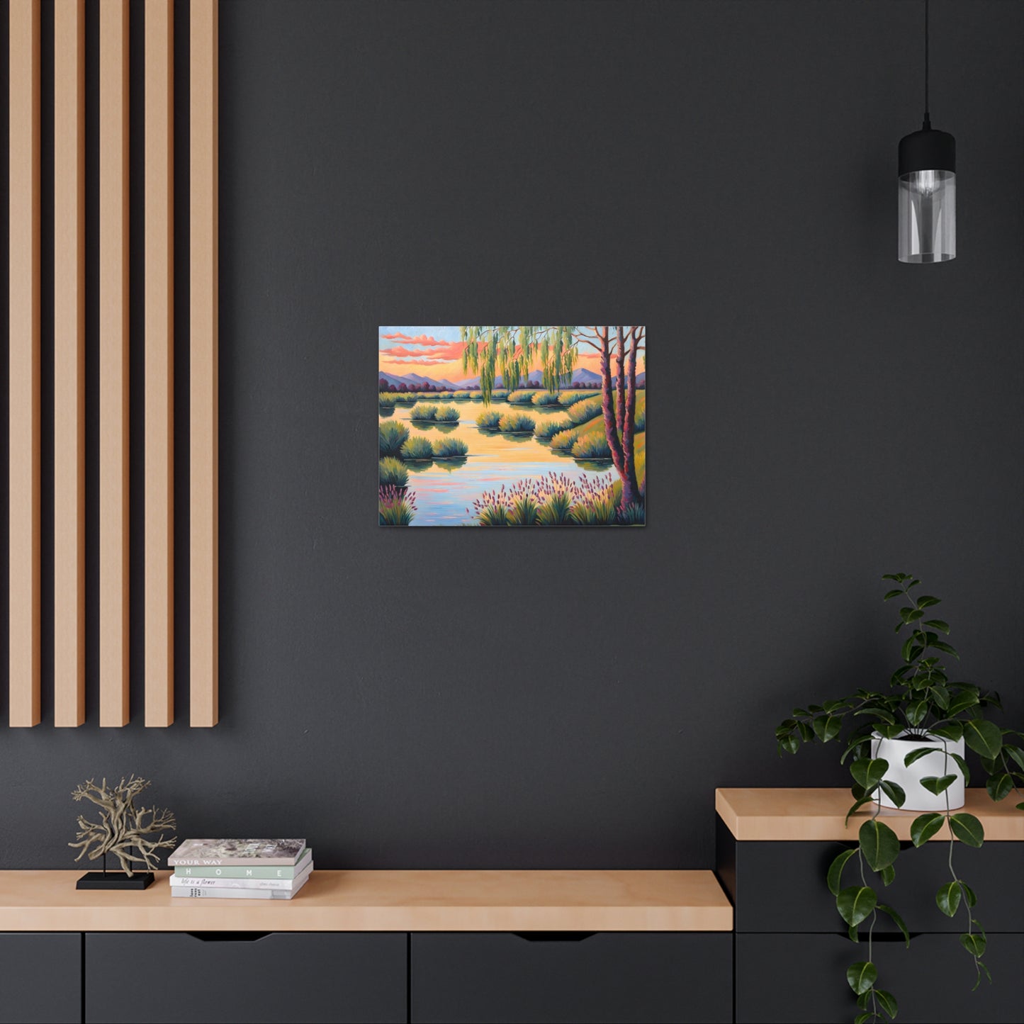 Tranquil Oasis: Classic Oil Painting Wall Décor