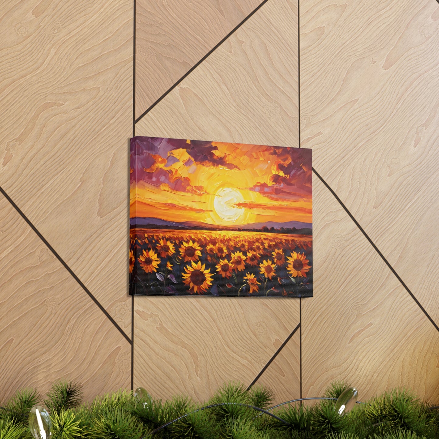 Glowing Garden: Classic Oil Painting Wall Décor