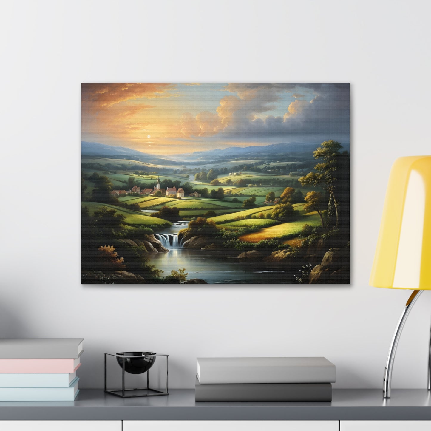 Echoing Hills: Classic Oil Painting Wall Décor