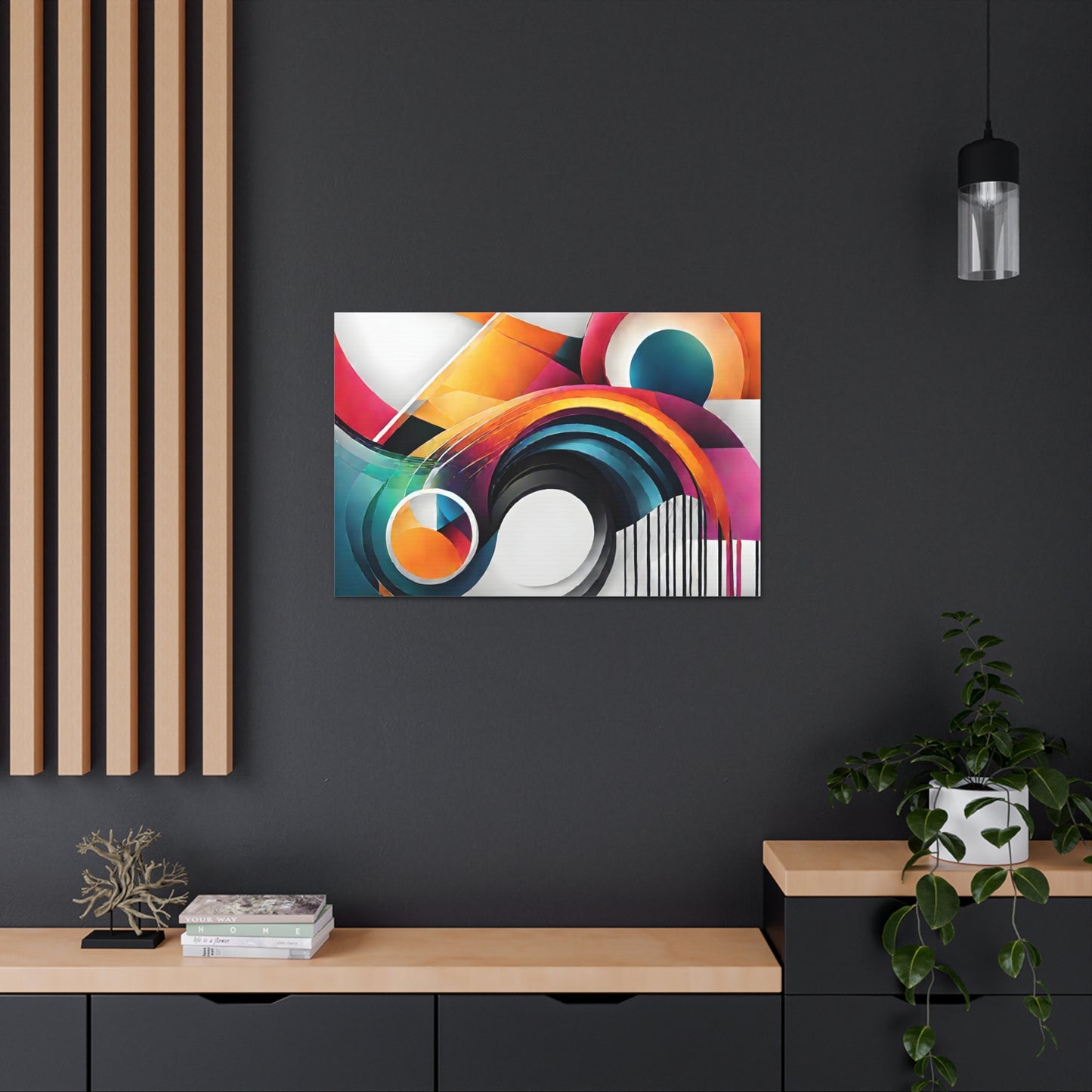 Sapphire Whirl: Abstract Wall Décor