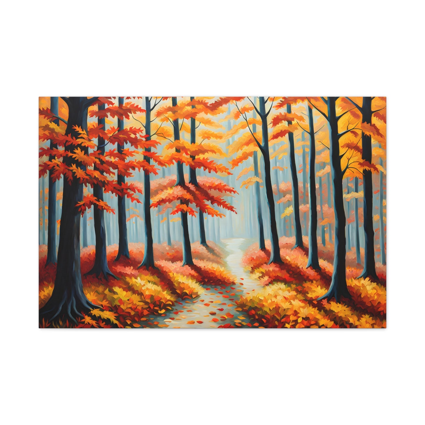 Autumn Drift: Classic Oil Painting Wall Décor