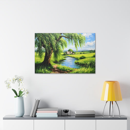 Peaceful Range: Classic Oil Painting Wall Décor