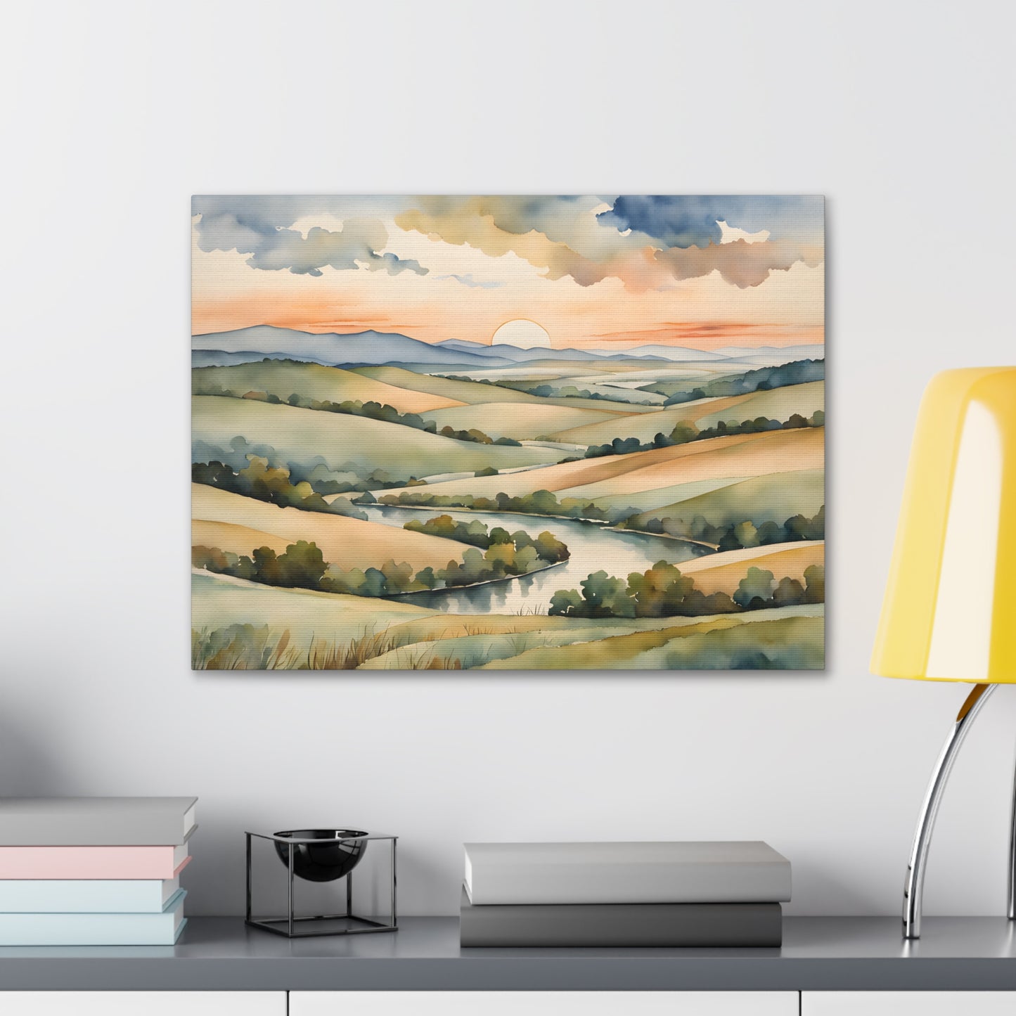 Rolling Hills: Watercolor Wall Décor